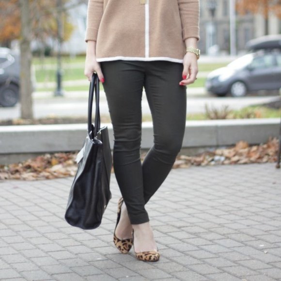 J. Crew Dannie Olive Green Cropped Pants with Back Zipper - Picture 2 of 7